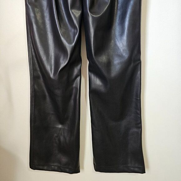 NEW WITH TAGS MONO B TOO COOL VEGAN LEATHER BLACK STRAIGHT PANTS SIZE M - Picture 8 of 15